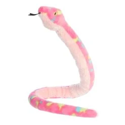 51 Inch Colorful Bubblegum Snake Stuffed Animal By Aurora