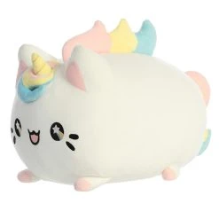 White 15 Inch Stuffed Unicorn Cat Meowchi Plush By Aurora -Boutique Plush Toy Discount Store AR 14276 6