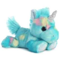 Blueberry The Small Stuffed Blue Unicorn Bright Fancies By Aurora