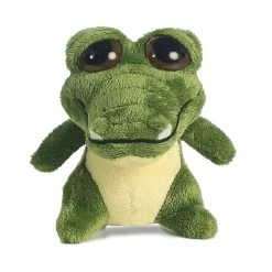 Dreamy Eyes Little Green Alligator Stuffed Animal With Sound By Aurora