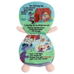 Three Little Pigs Story Pals Soft Book By Ebba -Boutique Plush Toy Discount Store AR 20967 4