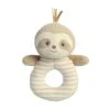 Naturally Sam The Plush Sloth Cotton Baby Rattle By Ebba -Boutique Plush Toy Discount Store AR 23242 2