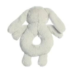 Dewey Dusk Plush Bunny Baby Rattle By Ebba -Boutique Plush Toy Discount Store AR 23247 5