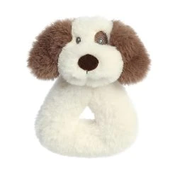 Hugeez Plush Puppy Baby Rattle By Ebba