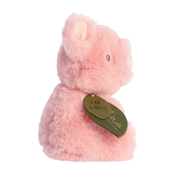 Baby Safe Piglet Eco-Friendly Stuffed Rattle By Ebba 5 Baby Safe Piglet Eco-Friendly Stuffed Rattle By Ebba - Image 3