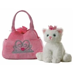 Fancy Pals Plush Pink Pet Carrier With Plush White Cat By Aurora