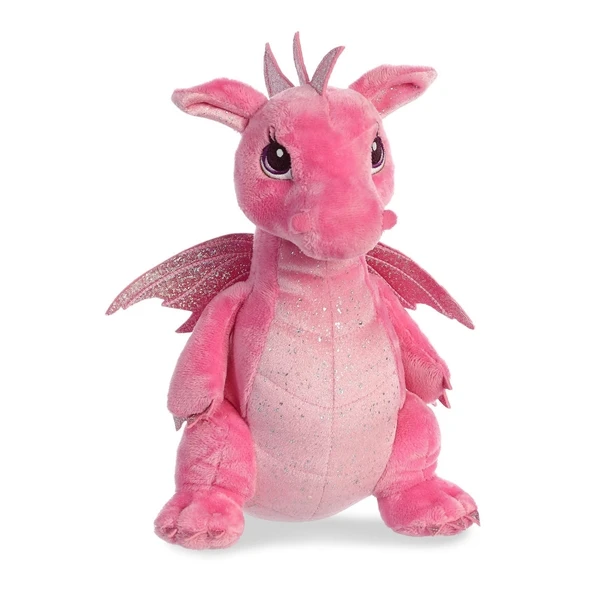 Dahlia The Pink Stuffed Dragon Sparkle Tales Plush By Aurora 4 Dahlia The Pink Stuffed Dragon Sparkle Tales Plush By Aurora - Image 2