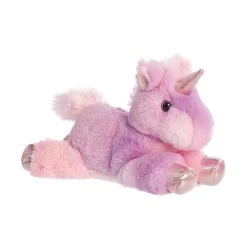 Plush Pink Rainbow Unicorn Mini Flopsie By Aurora