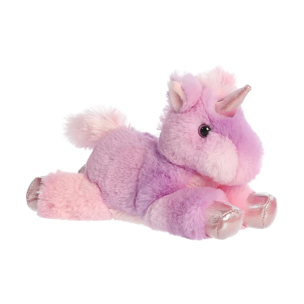 Plush Pink Rainbow Unicorn Mini Flopsie By Aurora 3 Plush Pink Rainbow Unicorn Mini Flopsie By Aurora