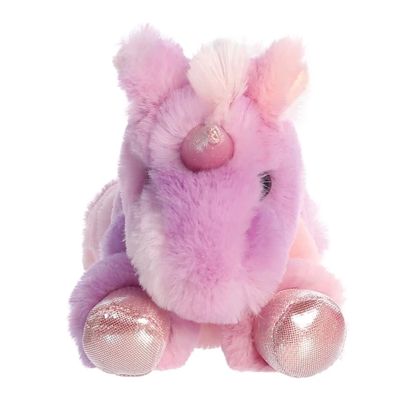 Plush Pink Rainbow Unicorn Mini Flopsie By Aurora 4 Plush Pink Rainbow Unicorn Mini Flopsie By Aurora - Image 2