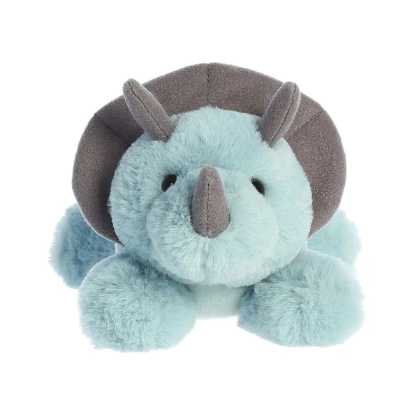Plush Triceratops Mini Flopsie Dinosaur By Aurora 4 Plush Triceratops Mini Flopsie Dinosaur By Aurora - Image 2