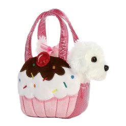 Fancy Pals Plush Dog With Sweets Pink Cupcake Bag By Aurora -Boutique Plush Toy Discount Store AR 32820 4