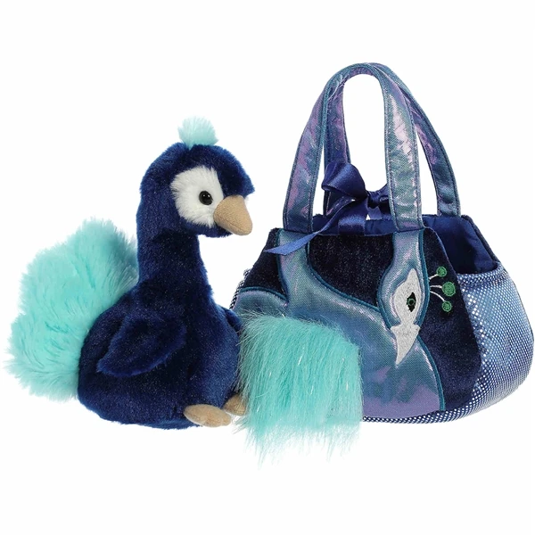 Pet Carrier With Stuffed Peacock Luxe Boutique Plush By Aurora 5 Pet Carrier With Stuffed Peacock Luxe Boutique Plush By Aurora - Image 3