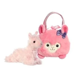 Fancy Pals Plush Bubblegum Llama With Pink Bag By Aurora