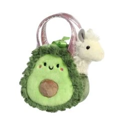 Fancy Pals Plush Llama With Avocado Bag By Aurora -Boutique Plush Toy Discount Store AR 32908 4
