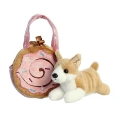 Fancy Pals Plush Dog With Cinnamon Roll Bag By Aurora