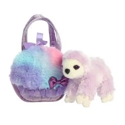 Fancy Pals Plush Purple Sloth With Sweets Rainbow Purple Bag By Aurora -Boutique Plush Toy Discount Store AR 32928 6