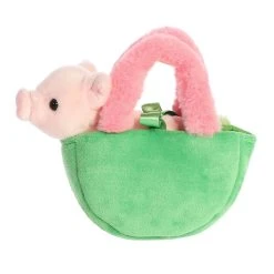 Fancy Pals Plush Piglet With Watermelon Bag By Aurora -Boutique Plush Toy Discount Store AR 32931 7