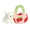 Fancy Pals Plush White Kitty With Cherry Bag By Aurora -Boutique Plush Toy Discount Store AR 32933 2