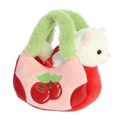 Fancy Pals Plush White Kitty With Cherry Bag By Aurora 11 Fancy Pals Plush White Kitty With Cherry Bag By Aurora -Boutique Plush Toy Discount Store AR 32933 5