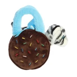 Fancy Pals Plush White Tiger With Ice Cream Sandwich Bag By Aurora