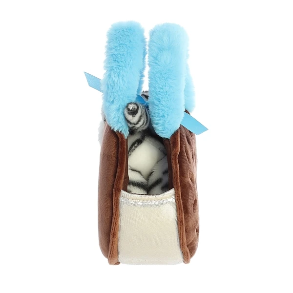 Fancy Pals Plush White Tiger With Ice Cream Sandwich Bag By Aurora 6 Fancy Pals Plush White Tiger With Ice Cream Sandwich Bag By Aurora - Image 4