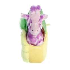 Fancy Pals Plush Purple Giraffe With Pineapple Bag By Aurora -Boutique Plush Toy Discount Store AR 32938 4