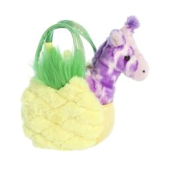 Fancy Pals Plush Purple Giraffe With Pineapple Bag By Aurora -Boutique Plush Toy Discount Store AR 32938 5