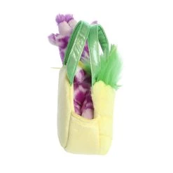 Fancy Pals Plush Purple Giraffe With Pineapple Bag By Aurora -Boutique Plush Toy Discount Store AR 32938 6