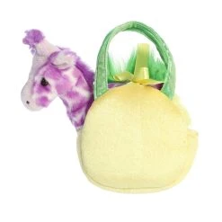 Fancy Pals Plush Purple Giraffe With Pineapple Bag By Aurora -Boutique Plush Toy Discount Store AR 32938 7