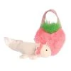 Fancy Pals Plush Axolotl With Strawberry Bag By Aurora -Boutique Plush Toy Discount Store AR 32939 2