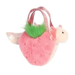 Fancy Pals Plush Axolotl With Strawberry Bag By Aurora -Boutique Plush Toy Discount Store AR 32939 4