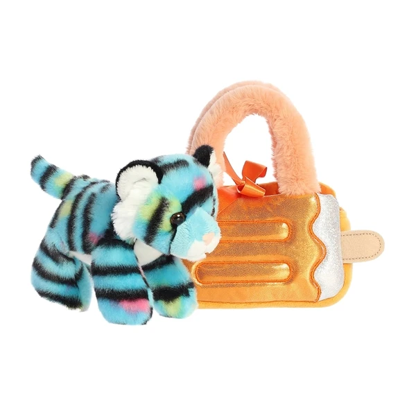 Fancy Pals Plush Blue Tiger With Dreamsicle Bag By Aurora 8 Fancy Pals Plush Blue Tiger With Dreamsicle Bag By Aurora - Image 6