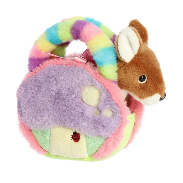 Fancy Pals Plush Fawn Deer With Enchanted Rainbow Bag By Aurora 6 Fancy Pals Plush Fawn Deer With Enchanted Rainbow Bag By Aurora - Image 4