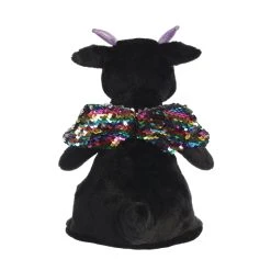 Black Plush Dragon With Reversible Rainbow Sequins By Aurora -Boutique Plush Toy Discount Store AR 33521 6