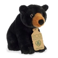 Eco Nation Stuffed Black Bear By Aurora