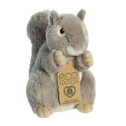 Eco Nation Stuffed Gray Squirrel By Aurora