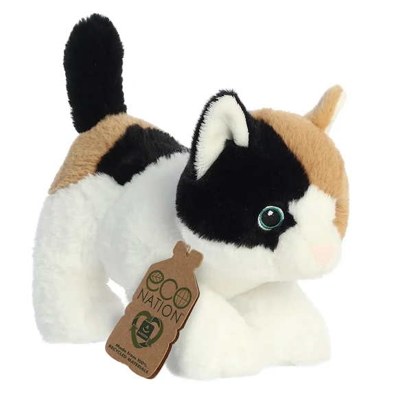 Eco Nation Stuffed Calico Cat By Aurora 2 Eco Nation Stuffed Calico Cat By Aurora