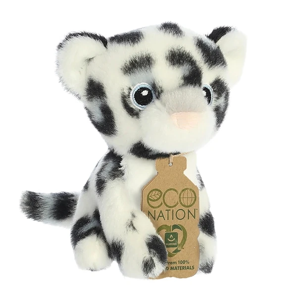 Eco Nation Mini Stuffed Snow Leopard By Aurora 4 Eco Nation Mini Stuffed Snow Leopard By Aurora - Image 2
