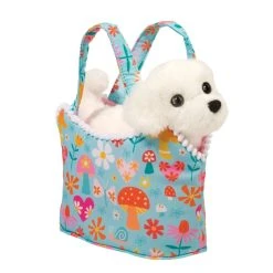 Retro Chic Sassy Sak With Plush Bichon Frise Dog By Douglas