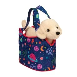 Cosmic Swirl Sassy Sak With Plush Yellow Lab By Douglas