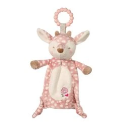 Farrah Fawn Baby Safe Plush Deer Lovey With Teether Ring By Douglas