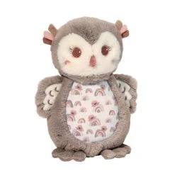 Nova Owl Baby Safe Plush Chime Toy With Sound By Douglas