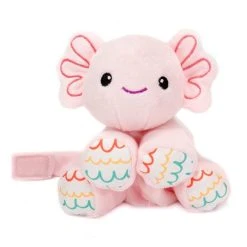 Huggy Huggables Baby Safe Floppy Plush Axolotl Pacifier Holder By Fiesta