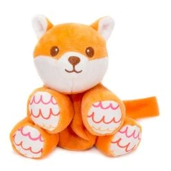 Huggy Huggables Baby Safe Floppy Plush Fox Pacifier Holder By Fiesta