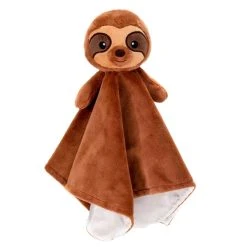 Huggy Huggables Baby Safe Plush Sloth Blankie With Rattle By Fiesta