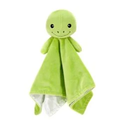 Huggy Huggables Baby Safe Plush Turtle Blankie With Rattle By Fiesta