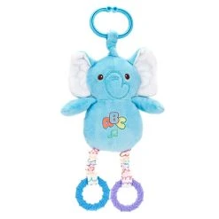 Huggy Huggables Baby Safe Plush Elephant Activity Toy With Sound By Fiesta