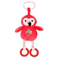 Huggy Huggables Baby Safe Plush Flamingo Activity Toy With Sound By Fiesta