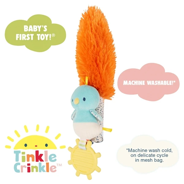 Tinkle Crinkle Plush Birdie Baby Toy By Gund 4 Tinkle Crinkle Plush Birdie Baby Toy By Gund - Image 2